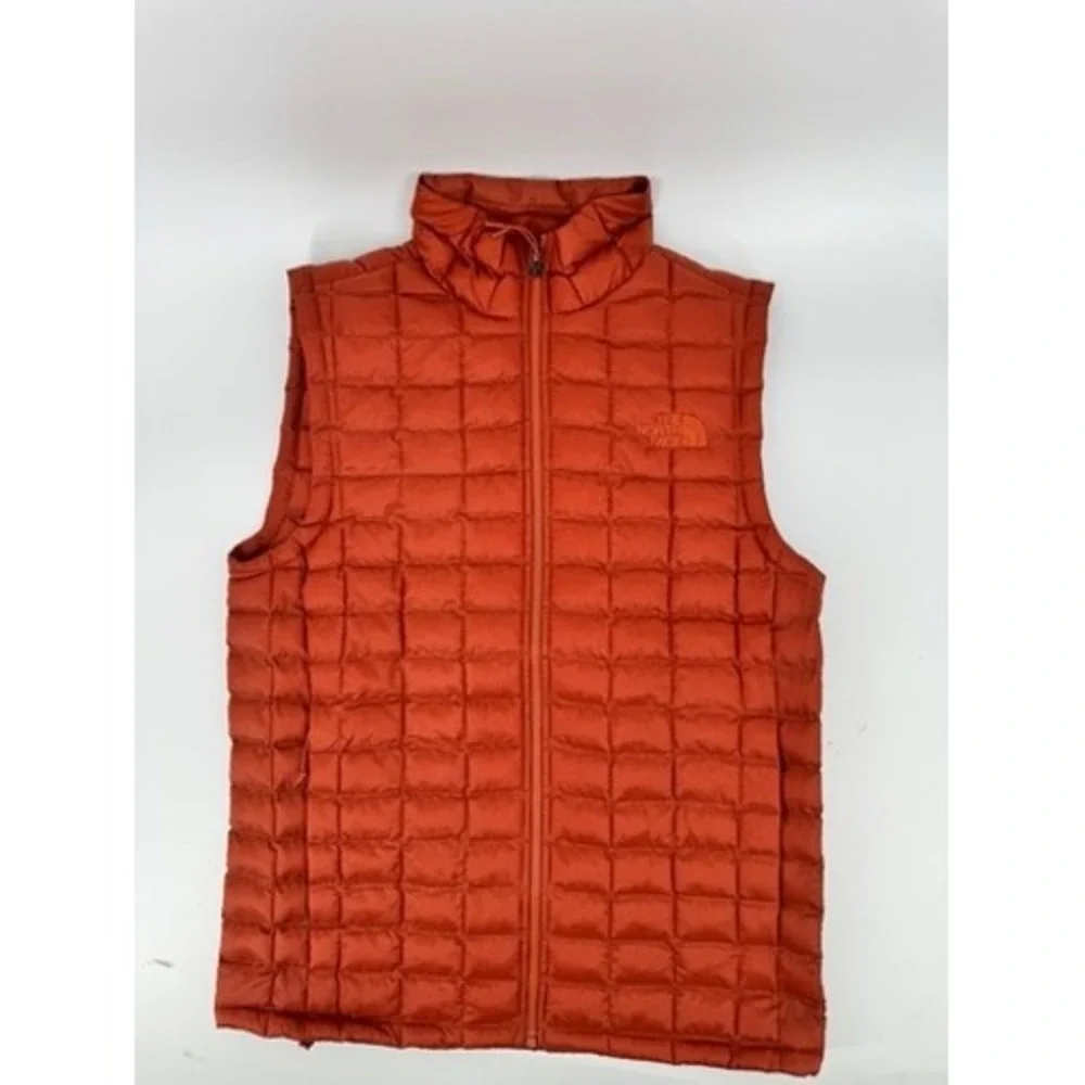 The North Face‎ Nano Puffer Vest Mens Small Thermoball Eco Burnt Orange Quilted